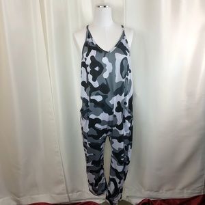 Grey Camo Romper/ jumpsuit